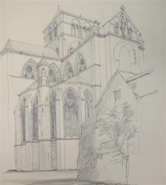 Lt. C* Montriont - Two sketches at Mezqui [sic] and at Arzacan, together with four other topographical sketches  largest 36 x 26cm